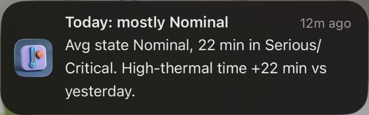 Sabja daily summary showing a mostly Nominal day and time in Serious or Critical states